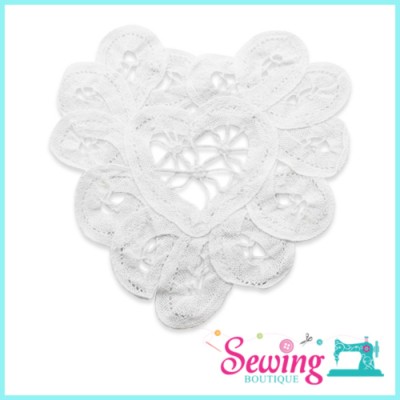 LACE - 14-RIBBON-LOVE SHAPE(WHITE)